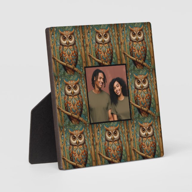 Elegante Retrouschenwaldpflanze Fotovorlage Fotoplatte (Vorderseite)