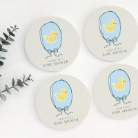 Elegante Ribbon Gerahmt Rubber Duck Baby Shower