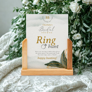 Elegante Ring Hunt Brautparty Game Tabletop Card Einladung