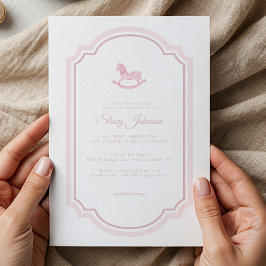 Elegante Rocking Horse Baby Shower Einladung