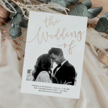 Elegante Romance | Rose Gold Foil Foto Hochzeit