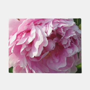 Elegante romanische Rosa Blume Rosa Peonies Fußmatte