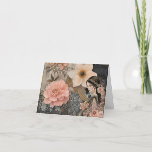 Elegante Romantische Abstrakte Kunst - Blankokarte Feiertagskarte