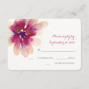 Elegante romantische Aquarellkarten-RSVP-Blume RSVP Karte