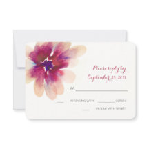 Elegante romantische Aquarellkarten-RSVP-Blume