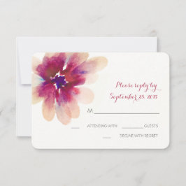 Elegante romantische Aquarellkarten-RSVP-Blume RSVP Karte