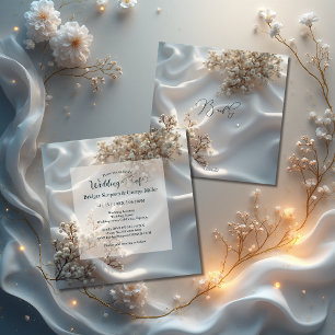 Elegante romantische Baby-Atem-Blumenhochzeit Einladung