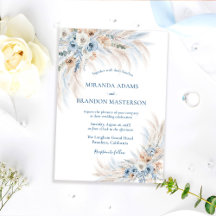 Elegante romantische blaue Blumen-Boho-Hochzeit
