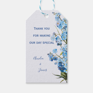 Elegante romantische Blütenhochzeit "Vergessen-Ich Geschenkanhänger