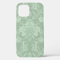 Elegante romantische Chic Floral Damask Grün