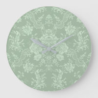 Elegante romantische Chic Floral Damask Grün