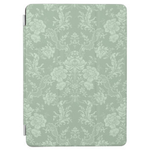 Elegante romantische Chic Floral Damask Grün iPad Air Hülle