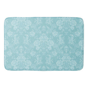 Elegante romantische Chic Floral Damask Mint Badematte