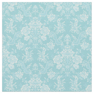 Elegante romantische Chic Floral Damask Minze Stoff