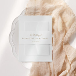 Elegante romantische Goldschrift Hochzeit Einladungsbanderole