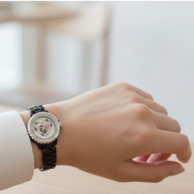 Elegante romantische Herz-Uhr – Maßgeschneidertes  Armbanduhr (Von Creator hochgeladen)