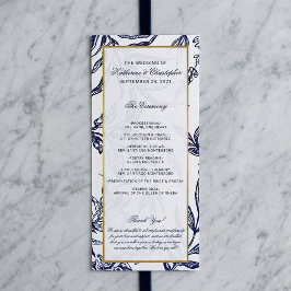 Elegante romantische Hochzeit der Navy Blue Gold B Programm