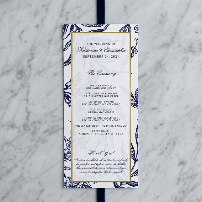 Elegante romantische Hochzeit der Navy Blue Gold B Programm (Von Creator hochgeladen)
