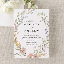 Elegante romantische Hochzeit der Wasserfarben Einladung