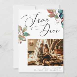 Elegante romantische Hochzeit im Herbst   Wasserfa Save The Date
