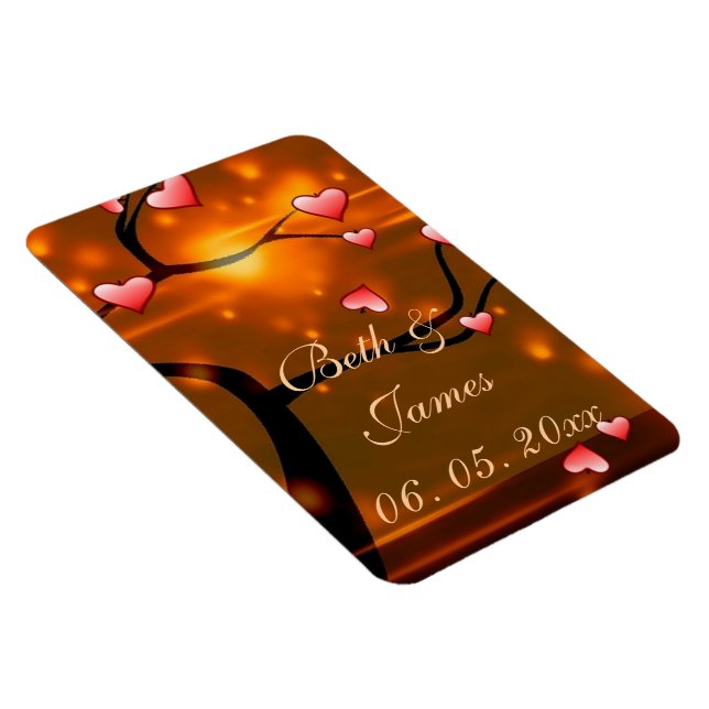 Elegante romantische Hochzeit Magnet (Rechte Seite)
