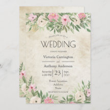 Elegante romantische Hochzeit mit rosafarbenem Was