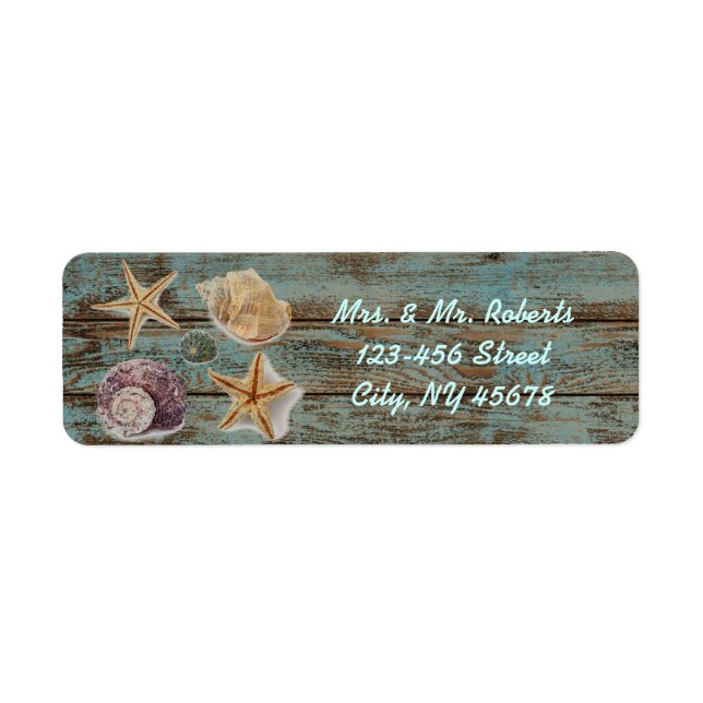 elegante romantische Hütte Muscheln Strandhochzeit (Vorne)