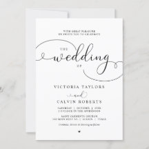 Elegante romantische Kalligrafie-Hochzeit