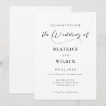 Elegante romantische Kalligrafie-Hochzeit