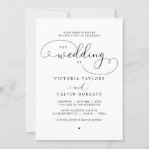 Elegante Romantische Kalligrafie Script Wedding In