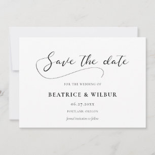 Elegante romantische Kalligraphie Save The Date