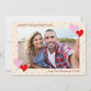 Elegante Romantische Liebe Valentinstag Couple Fot Karte