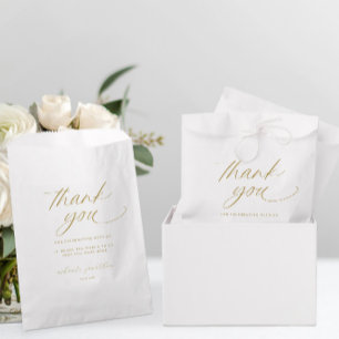 Elegante romantische moderne goldene Hochzeits-Dan Geschenktütchen