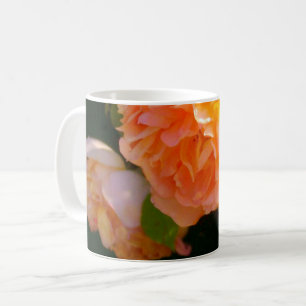 Elegante romantische Pfirsichfarben, gelb-orangefa Kaffeetasse