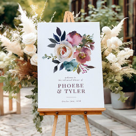 Elegante Romantische Rose Probe Abendessen Poster