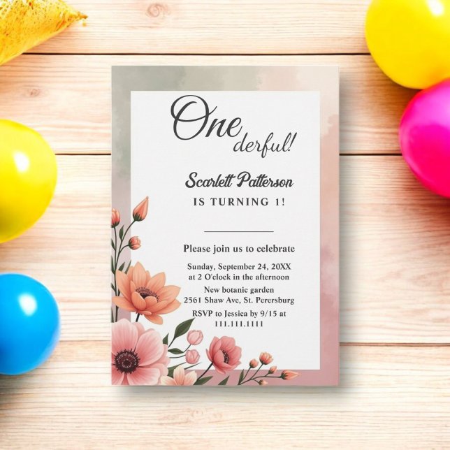 Elegante romantische Rose Wasserfarben Florenz Geb Einladung (Von Creator hochgeladen)