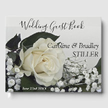 Elegante Romantische Weiße Rosen Blumenhochzeit