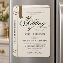 Elegante Romanze Buch Märchen Hochzeitseinladung