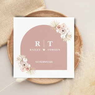Elegante römische römische Zahlen Minimalistisch M Serviette