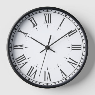 Elegante römische Wall-Uhr ⏳ Schwarz & Weiß Uhr