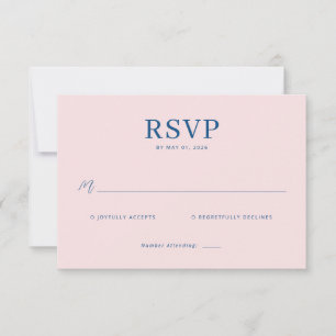 Elegante rosa Antwortkarte RSVP Karte