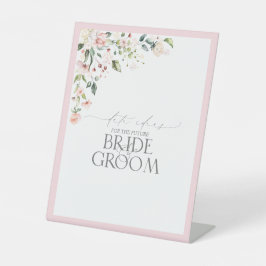 Elegante rosa Aquarellfarben Sockelschild