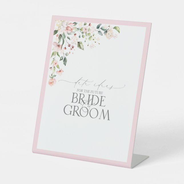 Elegante rosa Aquarellfarben Sockelschild (Vorderseite)