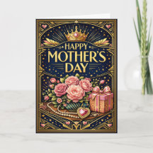 Elegante rosa Art Deco Muttertag