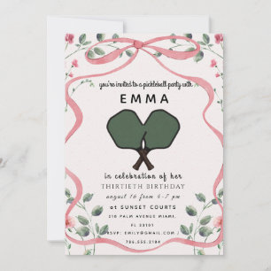 Elegante rosa Babyparty-Einladung Einladung