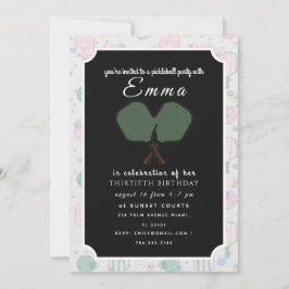 Elegante rosa Babyparty-Einladung Einladung