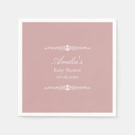 Elegante rosa Babyparty im Regency-Stil Serviette