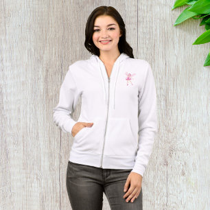 Elegante rosa Ballerina Fee Tanzliebhaber Hoodie