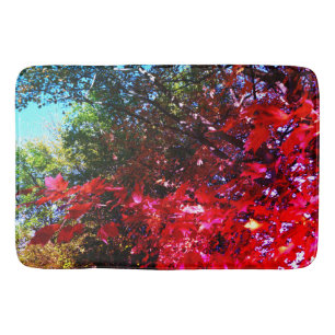 Elegante Rosa Blätter für Herbstbäume Badematte