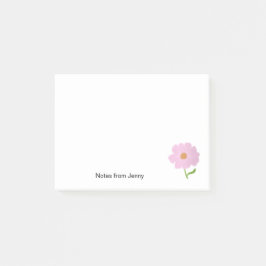 Elegante Rosa Blühende Blume Pflanze Natur Post-it Klebezettel